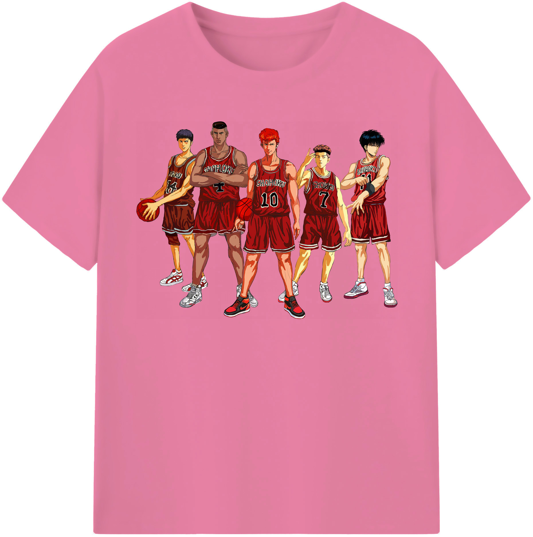 SLAM DUNK／スラムダンク 綿100％半袖Tシャツ（フロントプリント）